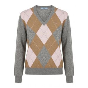 Prada Women Cashmere Argyle Sweater